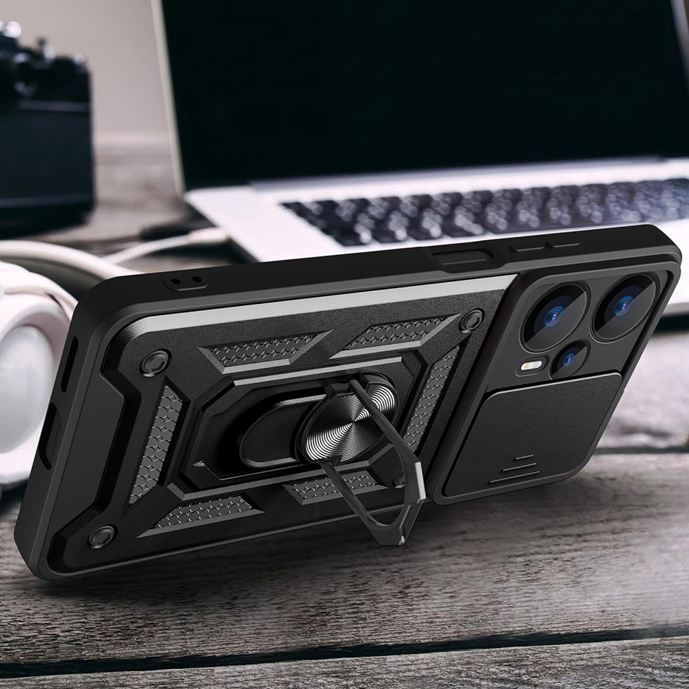 Techsuit husă de protecție CamGuard pentru Realme GT 6/GT 6T - Neagră