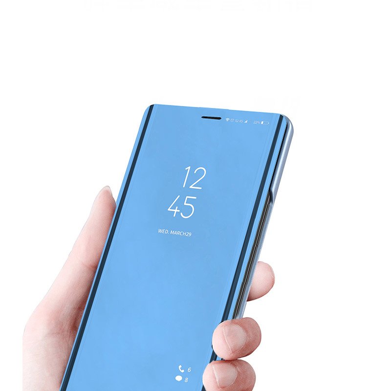 Clear View Case pentru Huawei Y5P - Neagră