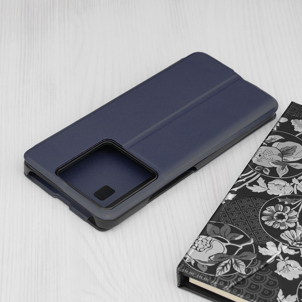 Husă elegantă tip carte View Case pentru Xiaomi 13T/13T Pro - Albastru inchis