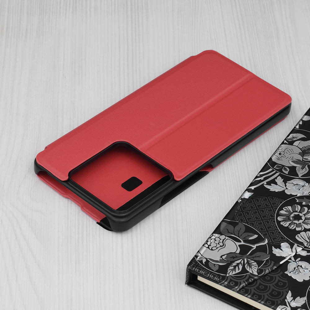 Husă elegantă tip carte View Case pentru Xiaomi Redmi Note 13 - Neagră