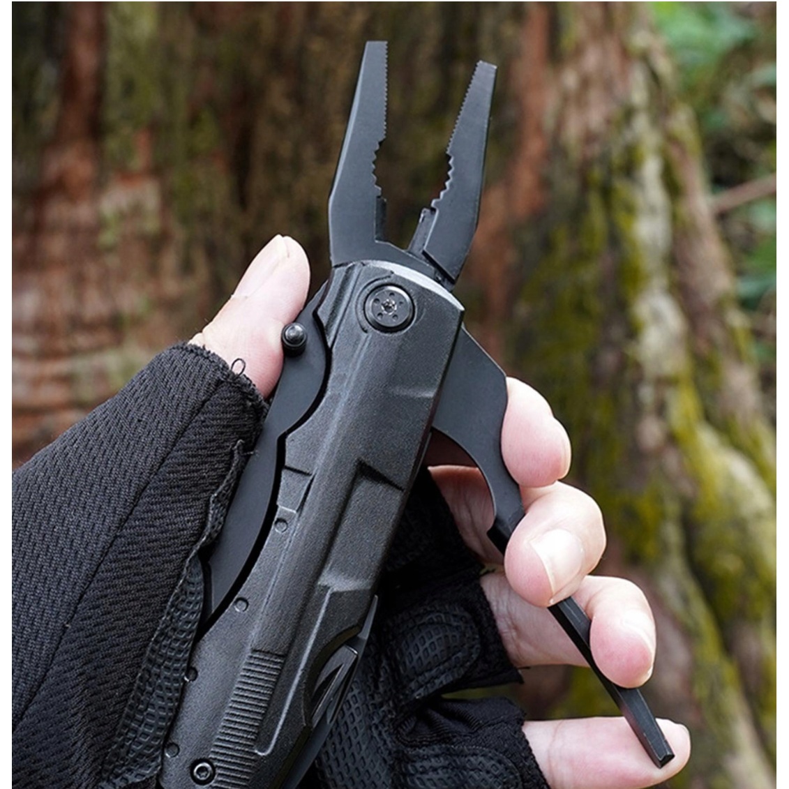 Cuțit outdoor multifuncțional CO-37288 MTS-007 - Negru
