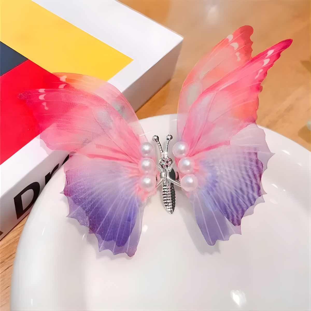 Agrafă de păr Fluture-38853 - Roz