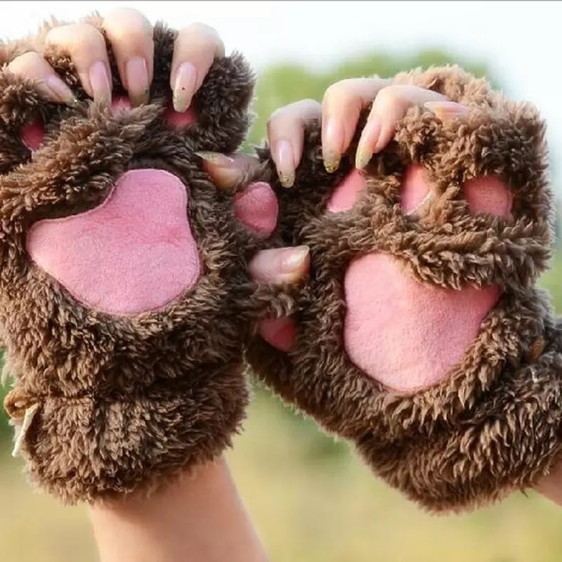 Mănuși fără degete Paw - Negru