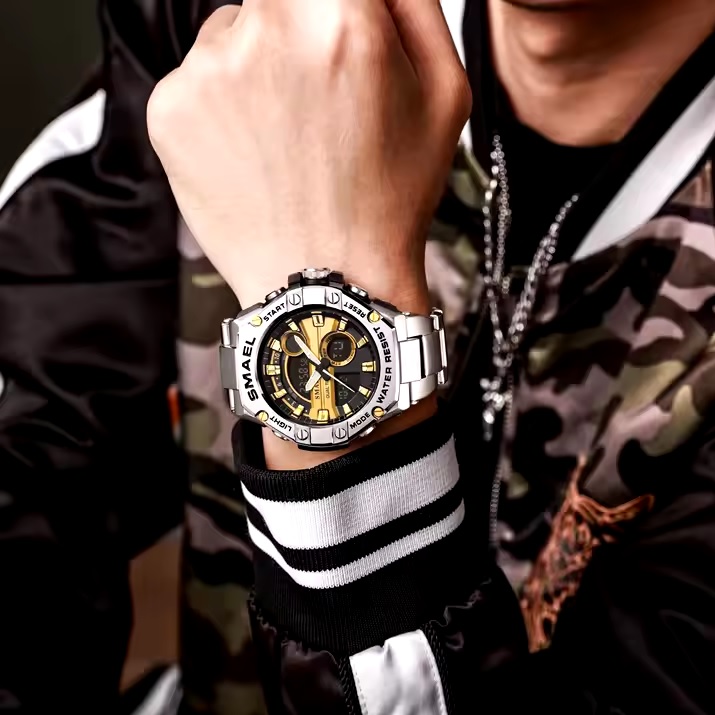 Ceas SMAEL EF-35292 - Argintiu / Auriu
