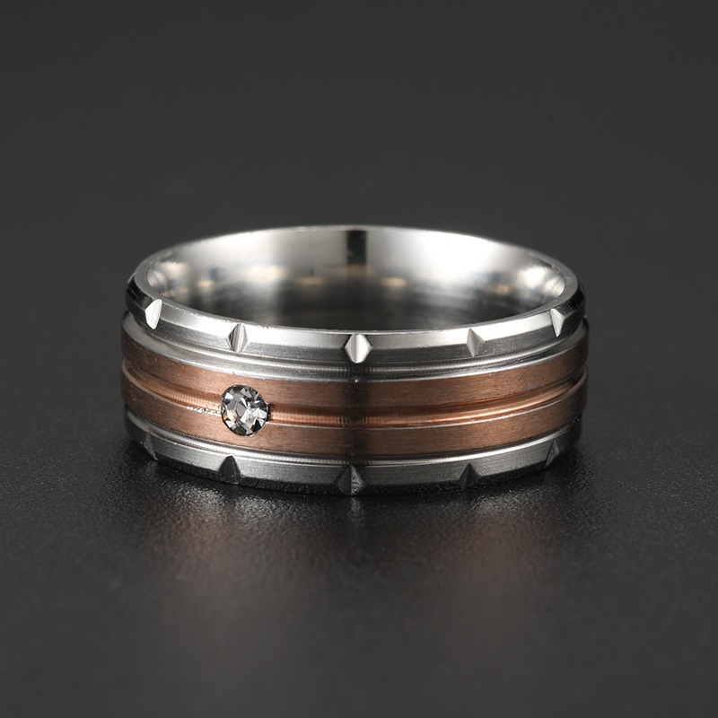 Inel IN-17411 - Argintie/auriu roz / 69mm