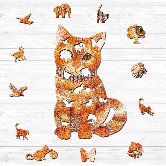 Puzzle din lemn - Katze / S