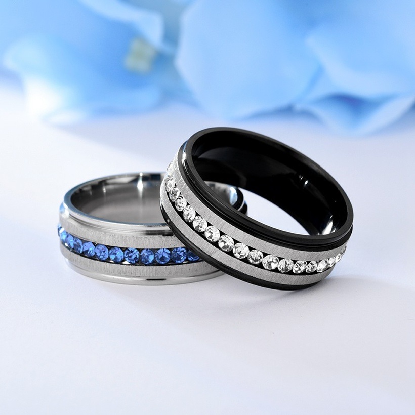 Inel NO-17163 - Negru / Argintiu / 67mm