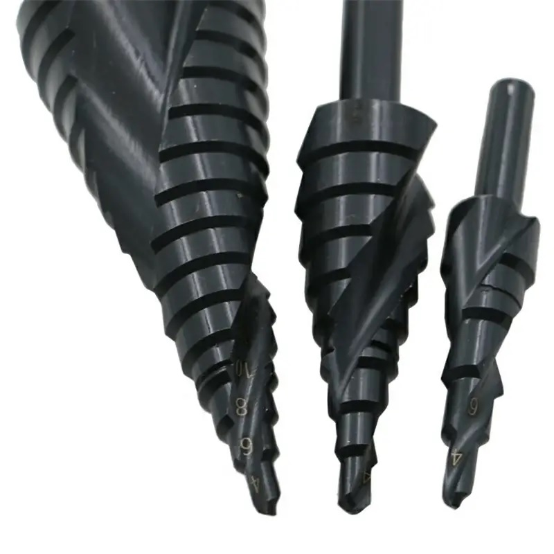 Set de burghie conice - Negru / 3 bucăți