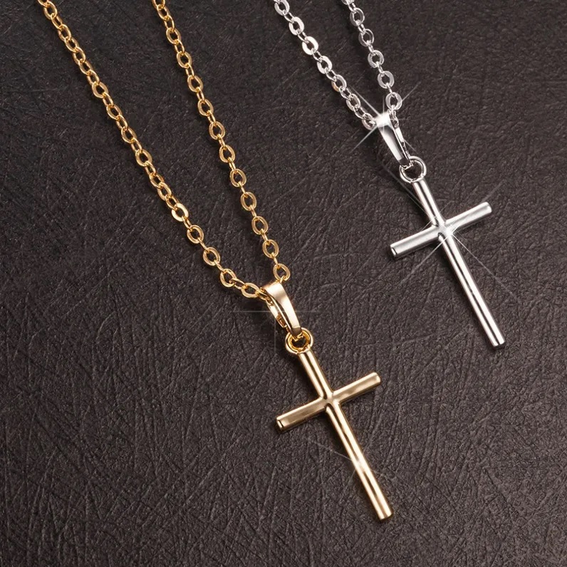 Colier US-34222 Cross - Argintiu