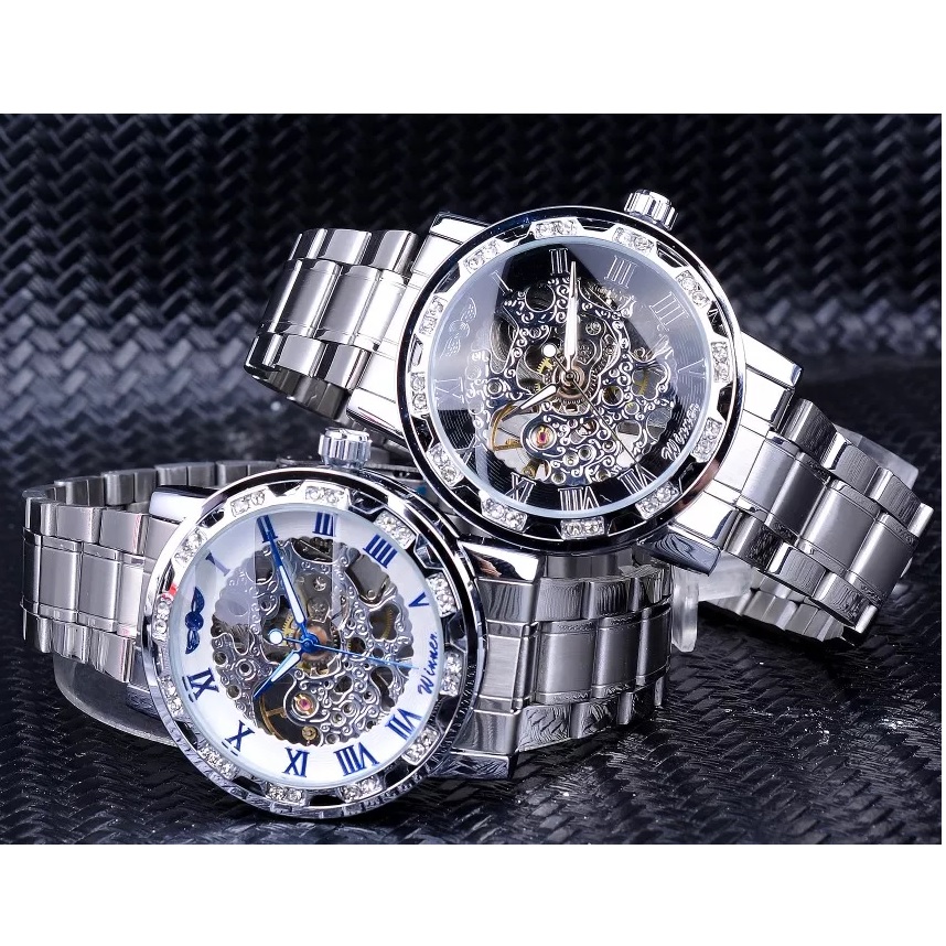 Ceas Winner BE-14435 - Argintiu/Albastru