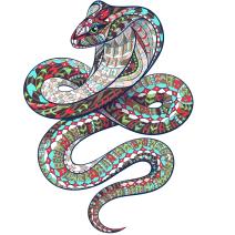 Puzzle din lemn - Cobra / M
