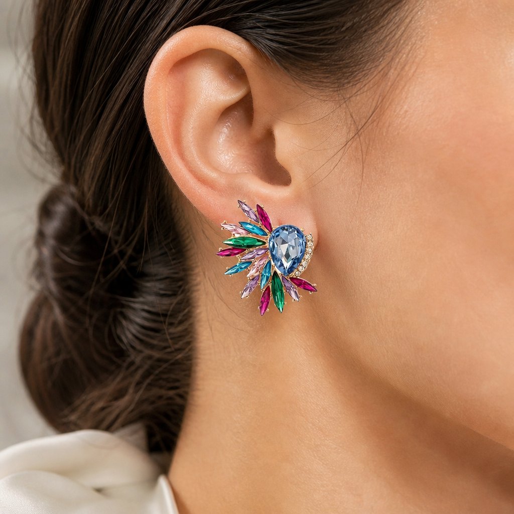 Cercei FL-33415 - Albastru / Multicolor