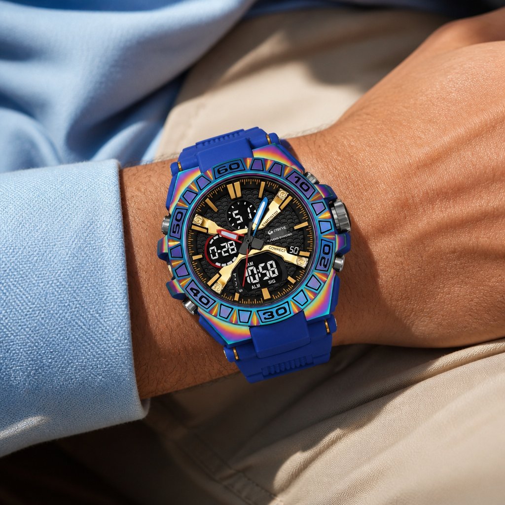 Ceas STRYVE SY-38681 - Albastru / Multicolor