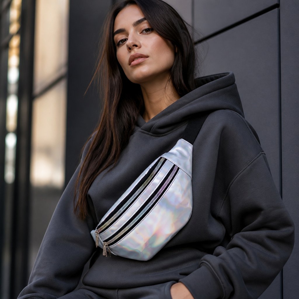 Borsetă SH-5278 - Argintie